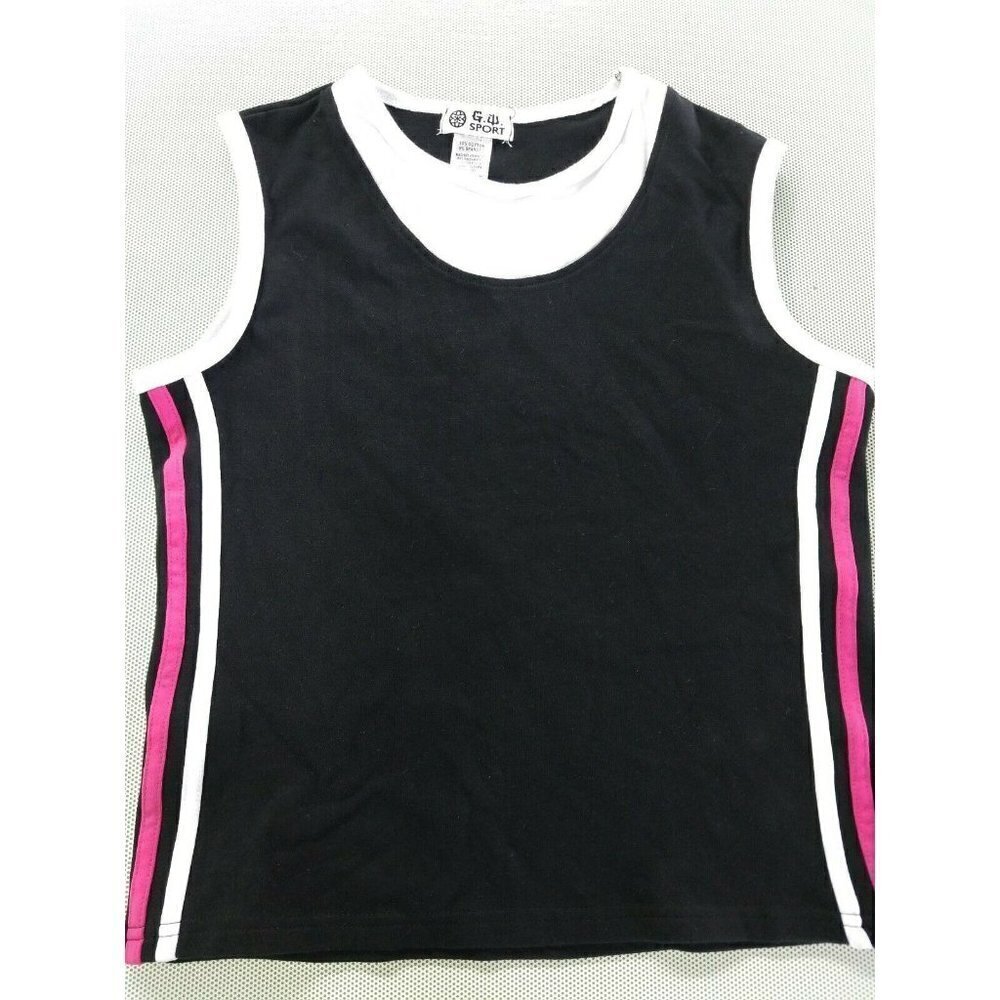 G.W. Sport Women's  Tank Top size MEDIUM black,  b